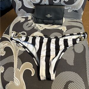 Guess Monochrome Striped Bikini Bottom